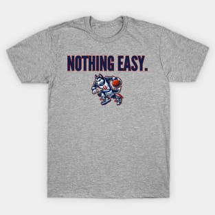 2025 Madness Nothing Easy Huskie Basketball Cartoon -KBNCUC202501 T-Shirt